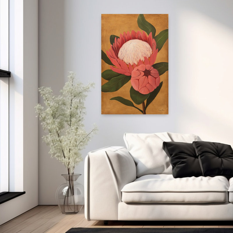 Art contemporain Art floral contemporain, H 36 po x l 24 po