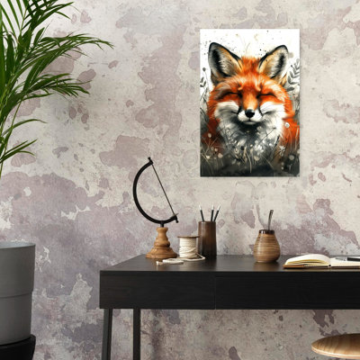 Aquarelle de renard serein