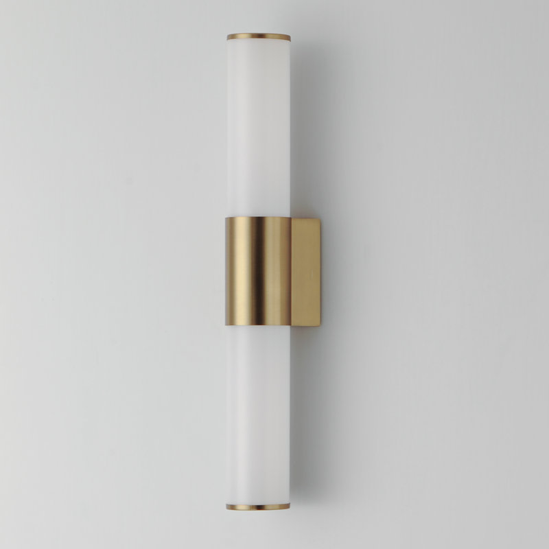 Dimmable LED Bath Sconce, Natural Aged Brass