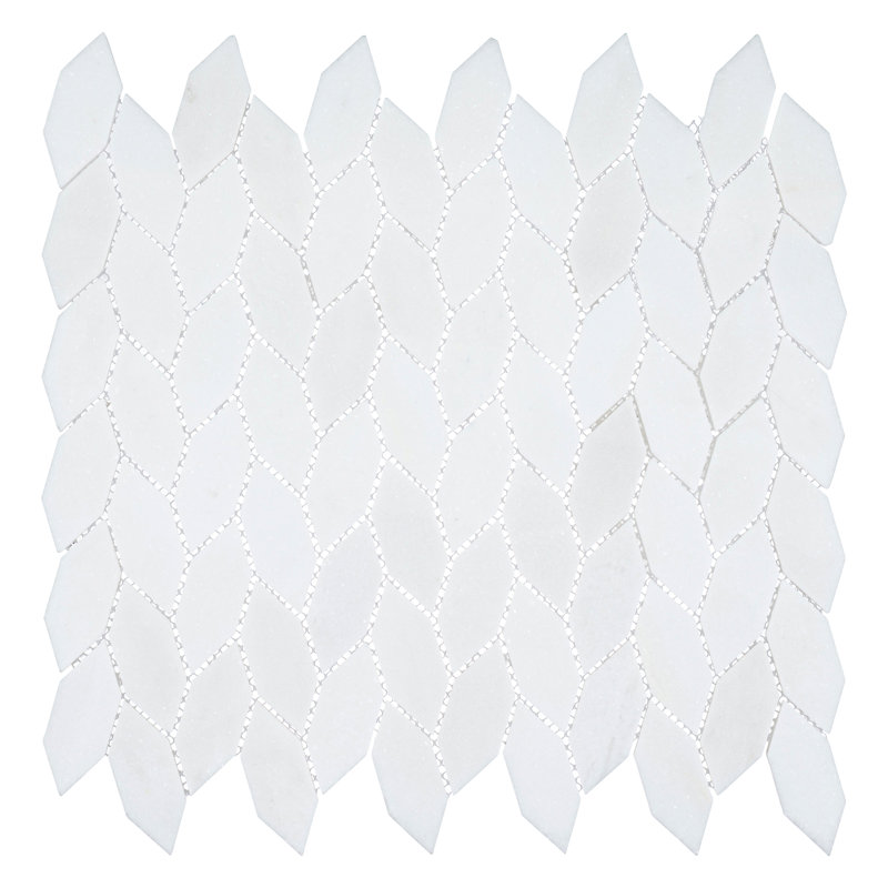 Channing-Elongated Hex 1" x 2.5" Marble Geometric Mosaic Kitchen Backsplash, Bathroom, Shower, Pool, Wall and Floor Tile