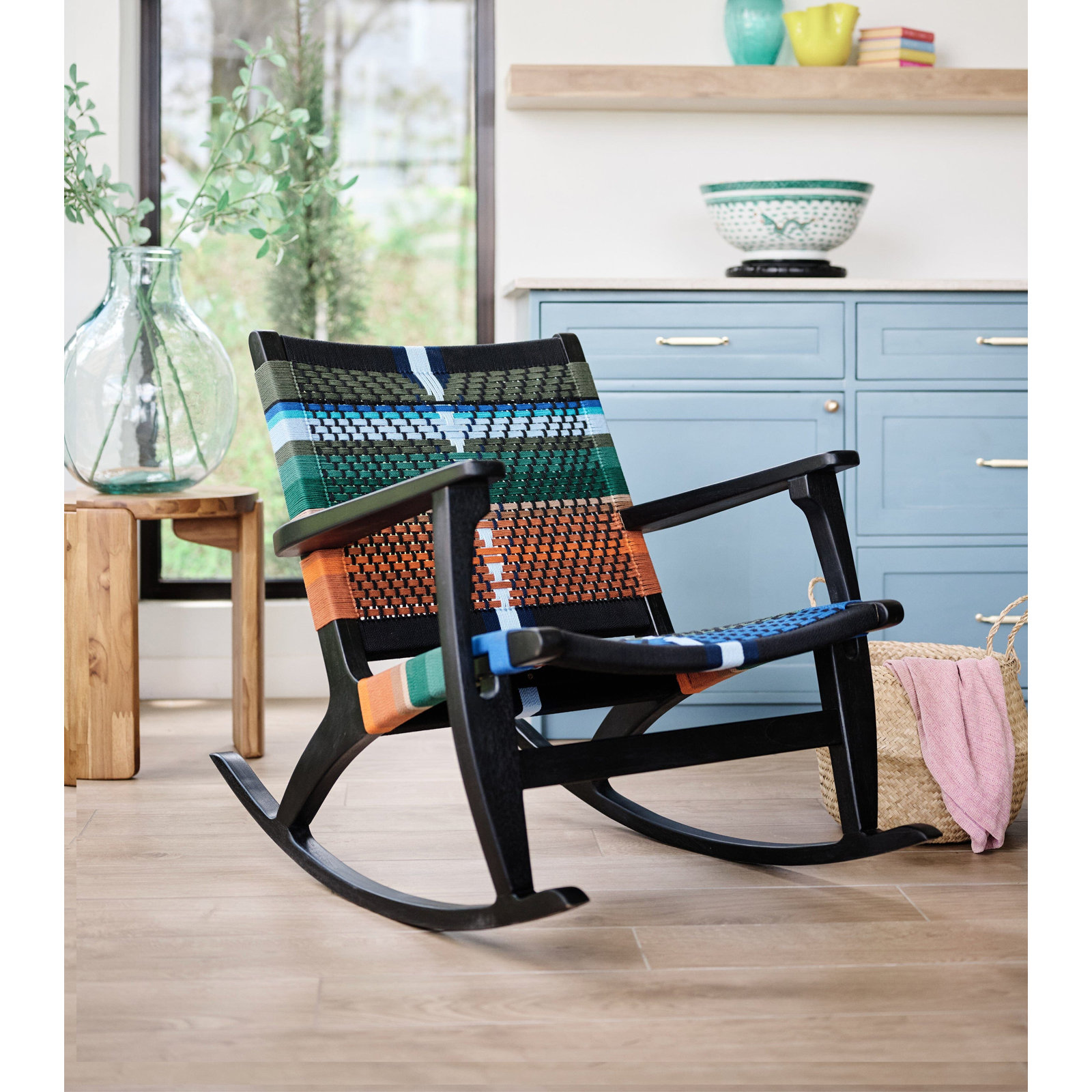 Masaya Rocking Chair, Manille Mot Mot, Black