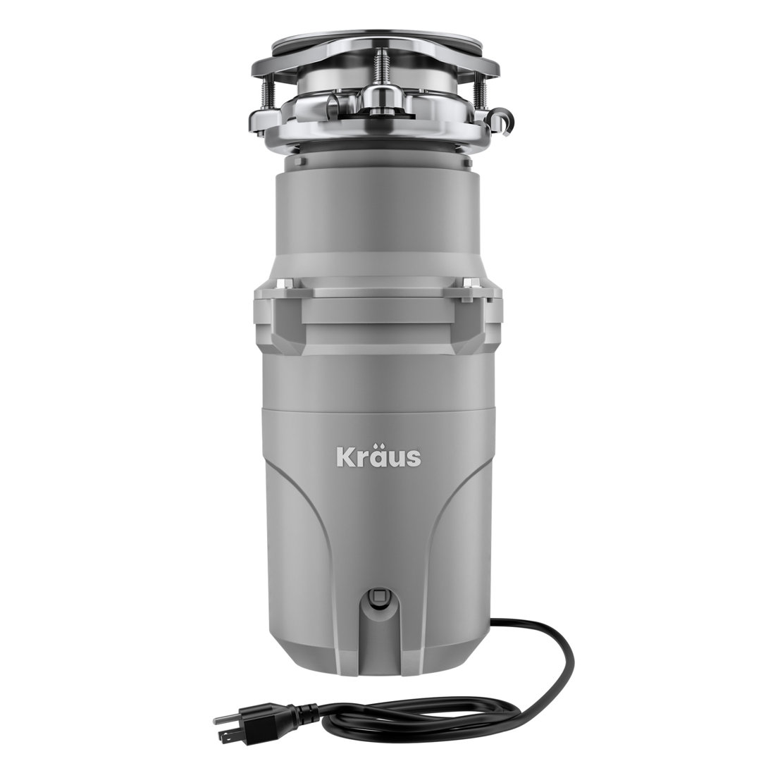 KRAUS WasteGuard Continuous Feed Motor Garbage Disposal with Power Cord and Universal Mount Kraus