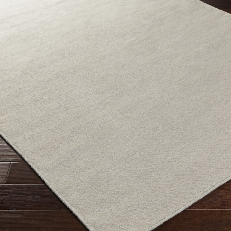 Tapis gris en laine tissé à la main Aden, Rectangle 2 pi x 3 pi