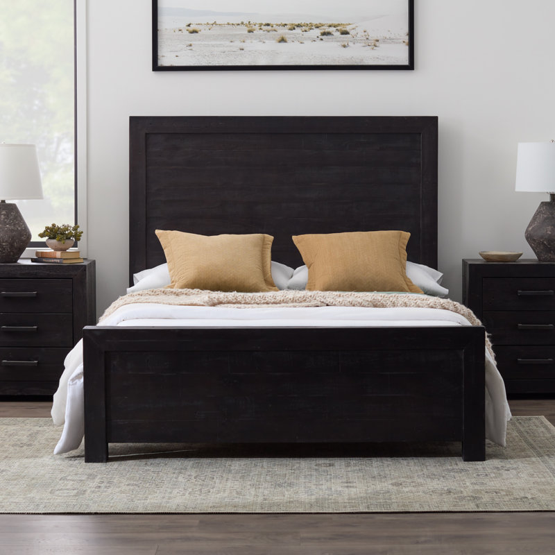 Amanjit Solid Wood Platform Bed, King