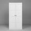 Armoire de style scandinave, blanc, 37,0 x 74,8 x 23,6 pouces | 100% panneau de particules enduit de mélamine, épaisseur: 0,7 pouce | Comprend de nombreuses tablettes et une conception murale | Solution de rangement élégante pour les maisons modernes