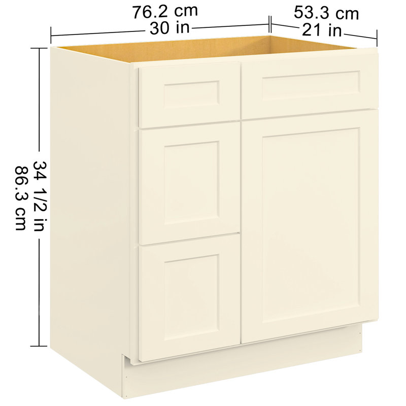 34,5 po H Armoire de rangement en contreplaqué blanc antique - construction et résistance de base polyvalente