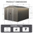 8X10ft Outdoor Metal Storage Shed With Metal Foundation-121497795-121497796