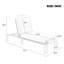  Chaise longue réglable pour l'extérieur - Structure en bois d'acacia avec coussins verts résistants aux rayons UV, dossier inclinable à 3 positions pour le patio, la piscine et la plage