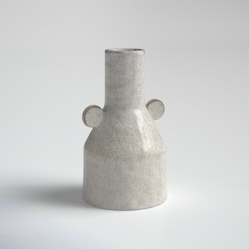 Castalia Handmade Ceramic Table Vase, 7.75" H x 5" W x 4.5" D