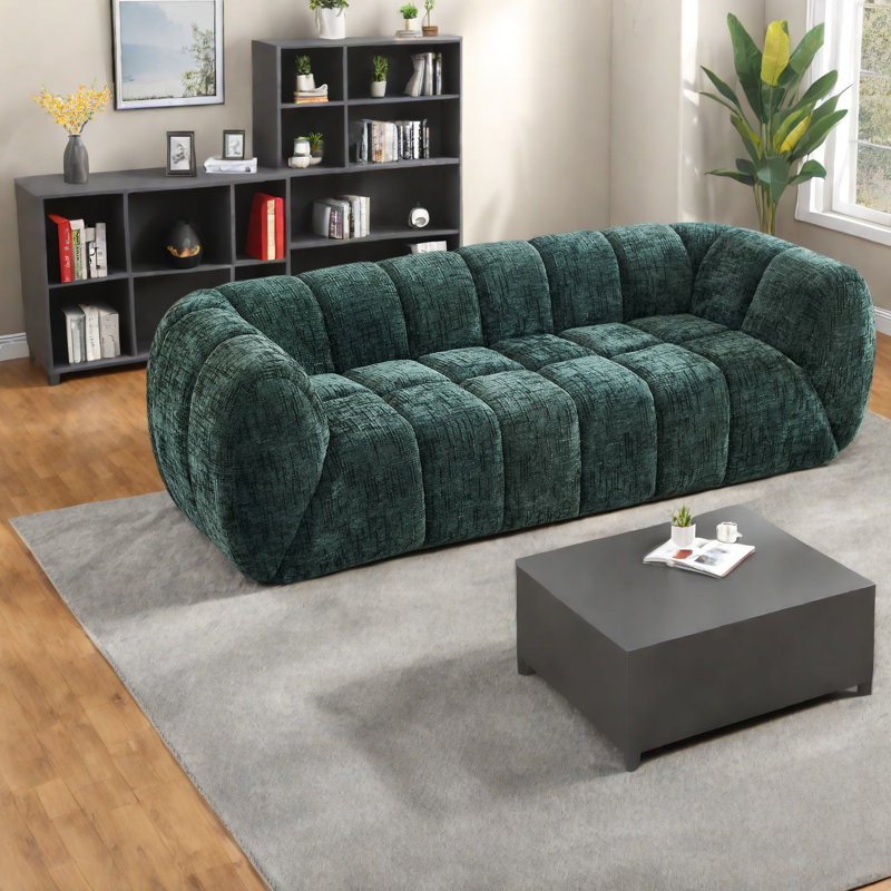 Canapé confortable en chenille moderne, siège profond pour la maison