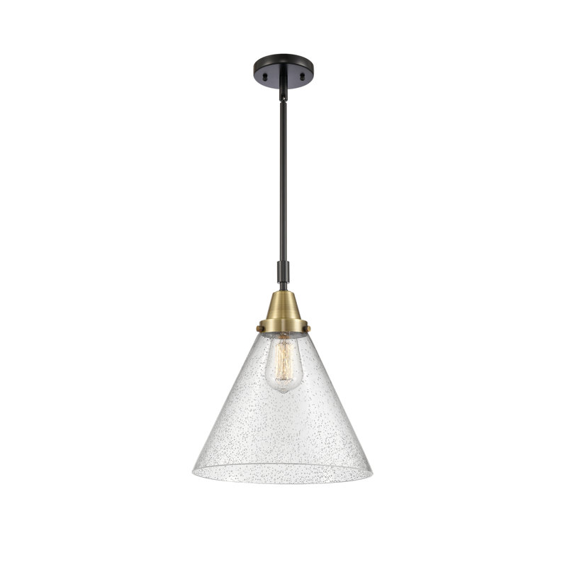 Aleaha 1 - Light Single Pendant, No Bulb Included, 50.125" H x 12" W x 12" D, Black Antique Brass