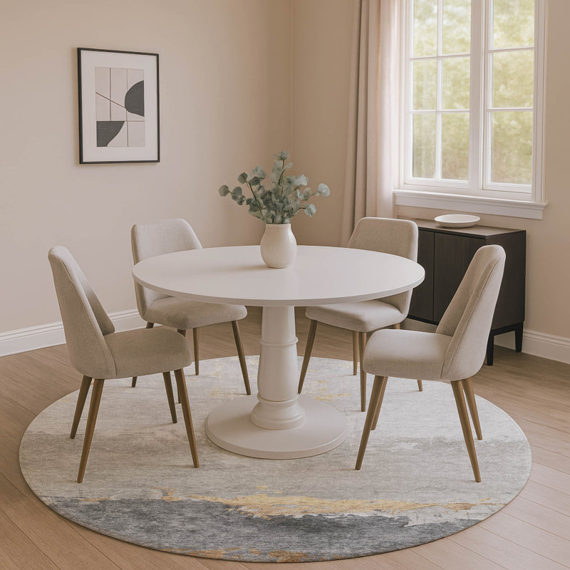 Premium Machine Washable Fairwood AMF1885 Modern Rug, Round 8'