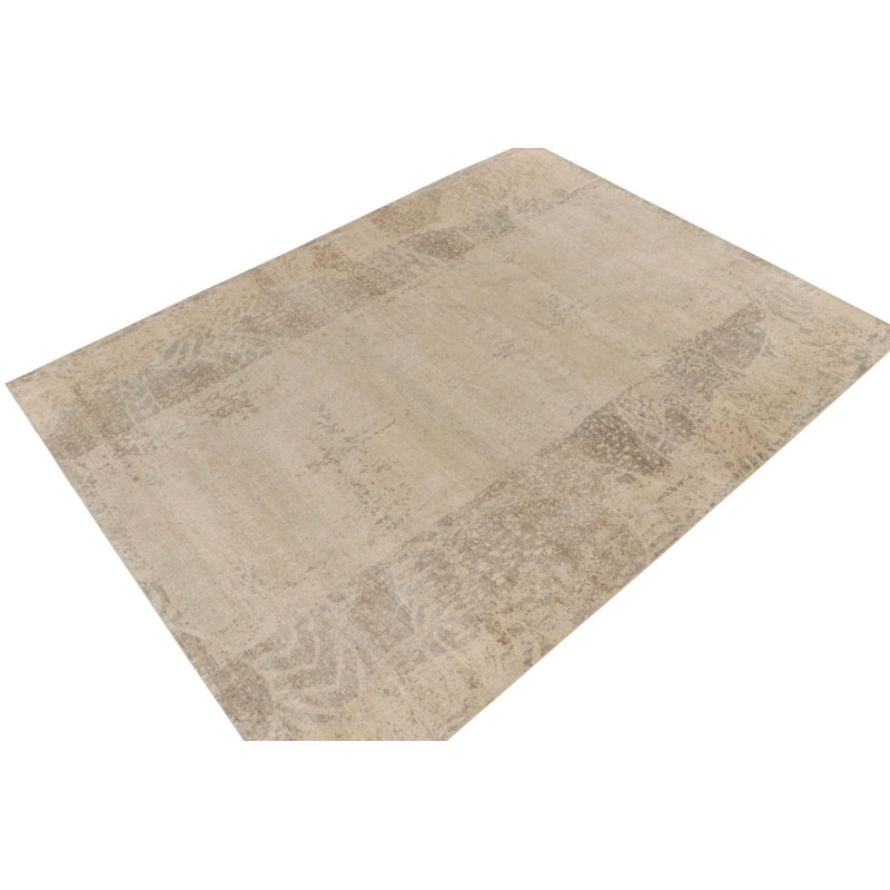 Distressed Homage Hand Knotted Wool Animal Print Area Rug, Rectangle 12' x 18'