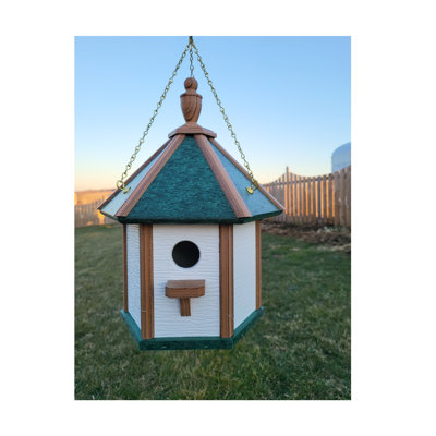 Amish Handmade Hanging Birdhouse, 1 Nesting Compartment