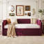Twin Size Velvet Upholstered Daybed with Pop Up Trundle