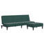  Canapé-lit en velours vert foncé, bois, mousse, plastique 2 places pliable-42116027