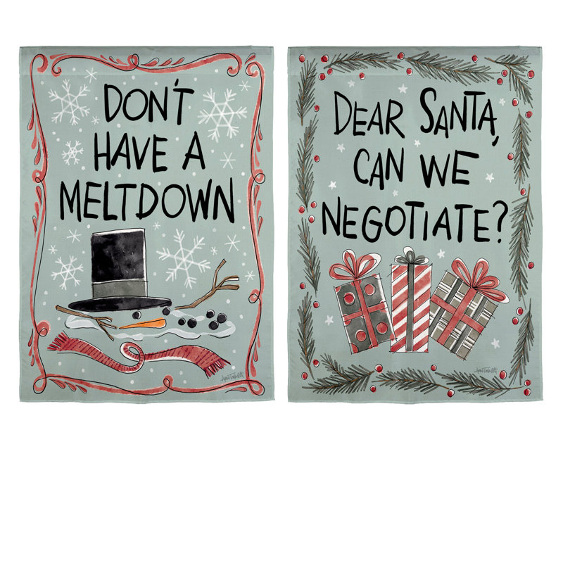 Holiday Fun Reversible Suede Garden Flag