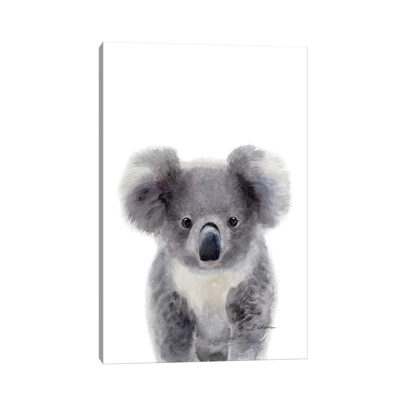 Baby Koala - Wrapped Canvas Painting, 20.32 cm H x 30.48 cm W