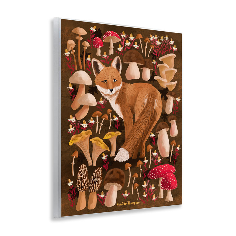 Art mural sur renard et champignon par Renee Thompson