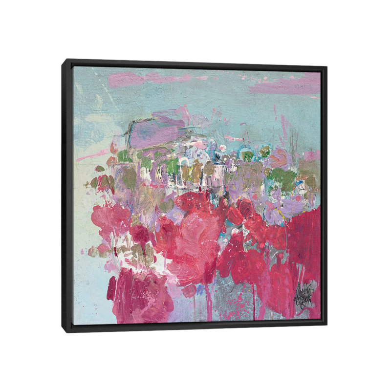 Scapes series : aix en provence, reproduction d’art sur toile tendue, Toile avec cadre flottant noir, Pas de tapis