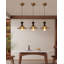 Luminaire suspendu en verre massif Mid-Century en verre texturé rétro-968549481-968549483