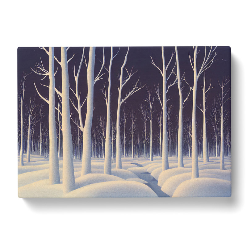 Ravishing Winter Forest - Wrapped Canvas, 40cm H x 60cm W x 3cm D