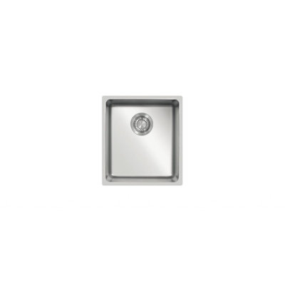 Ukinox 490mm W Single Bowl Stainless Steel Kitchen Sink