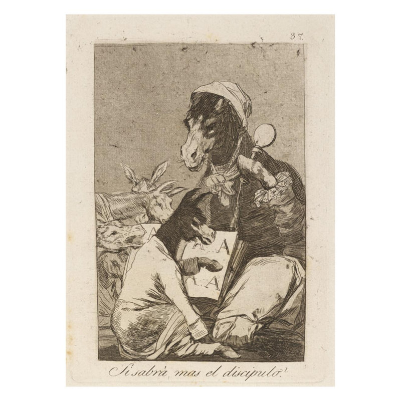 Si vous voulez savoir le discipulo? (Might not the pupille savoir plus?) Par Francisco de Goya - Estampe numérique