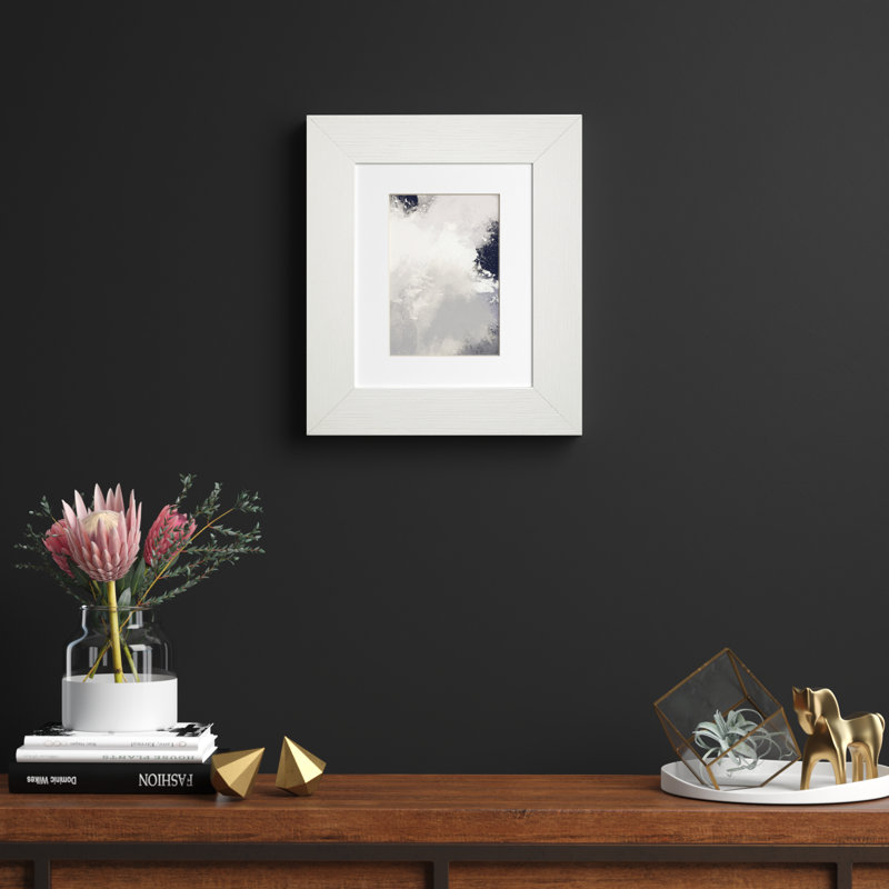 Cadre pour photo simple Pekalongan, Blanc, 16 po x 16 po emmêlé à 12 po x 12 po