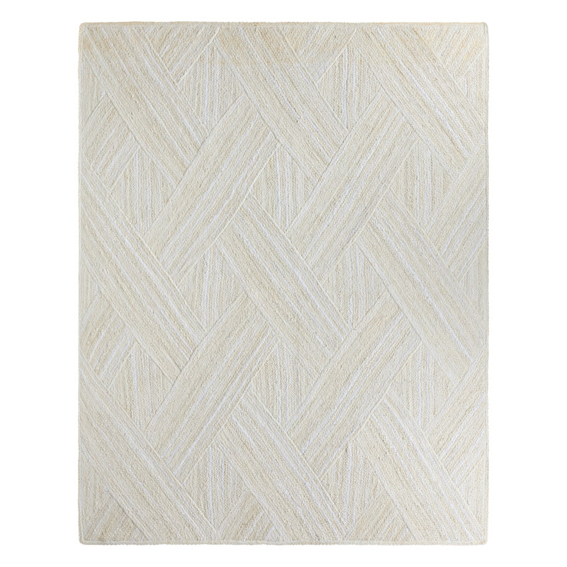 Tapis géométrique tissé à plat à la main Lizbeth, Rectangle 12 pi x 15 pi