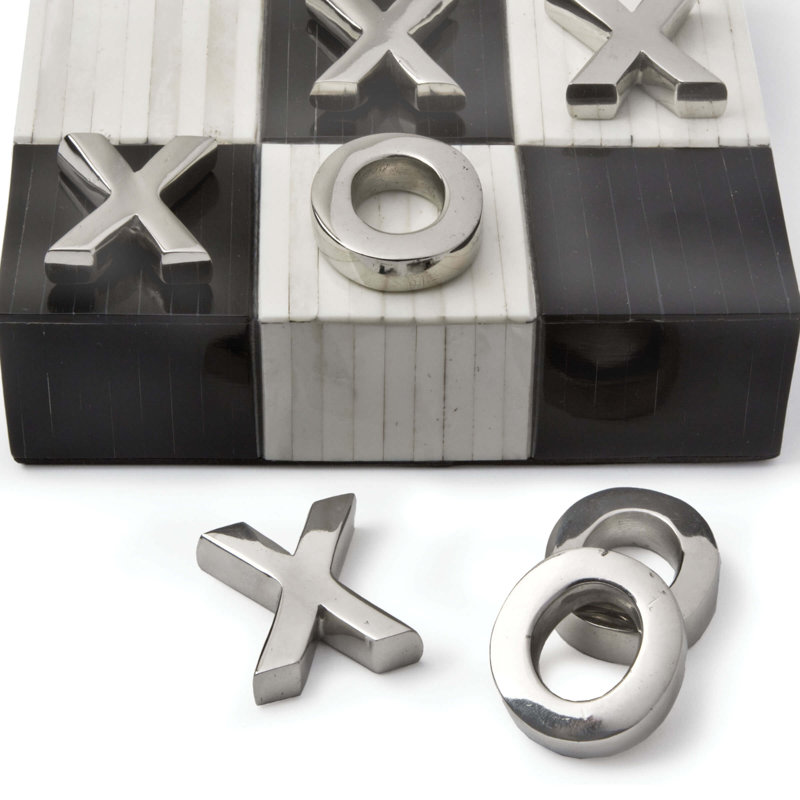 Tic Tac Toe Flat Board, Nickel