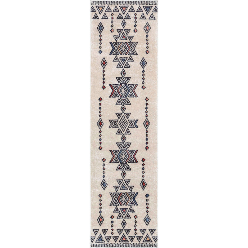 Tapis bohème rétro Marolda Huron, Tapis de couloir 2 pi 7 po x 9 pi 10 po