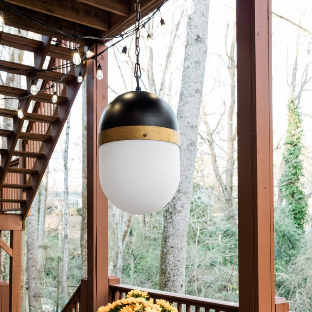 Marie Outdoor Pendant Light, 13.25" H x 8" W x 7.25" D