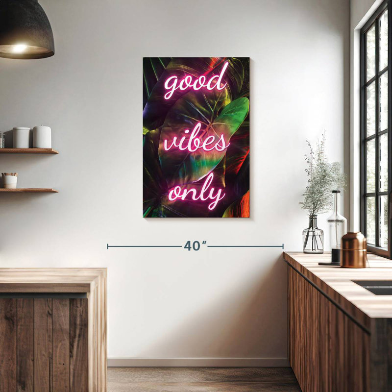 Tergel Good Vibes Only Neon, 36" H x 24" W