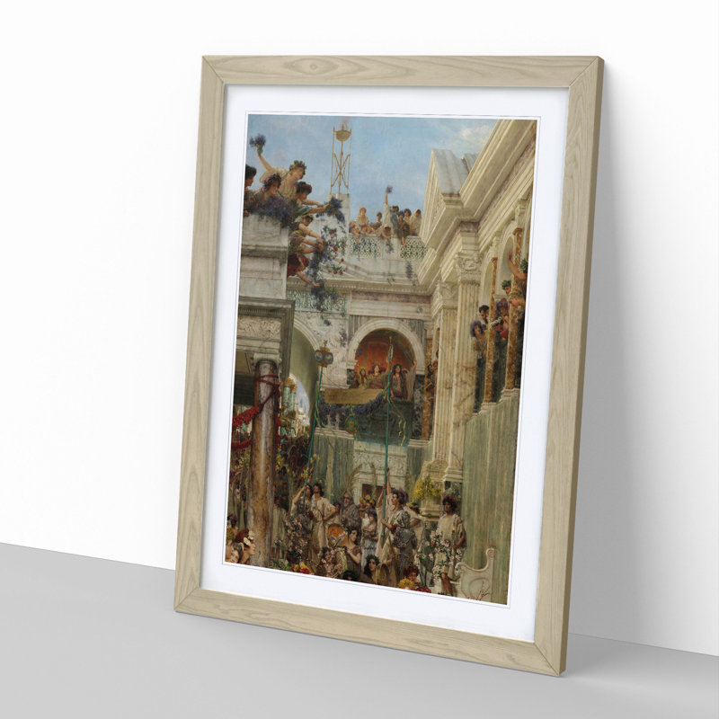 Spring by Lawrence Alma-Tadema - Picture Frame Painting, 48cm H x 36cm W x 2cm D, Oak
