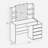 39.4" W 6-Drawer Vanity with LED Lights-1785728923