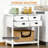 HOMCOM Coffee Bar Cabinet, Sideboard Buffet Cabinet, Kitchen Cabinet With 4 Drawers And Slatted Bottom Shelf For Kitchen, Living Room-741676568
