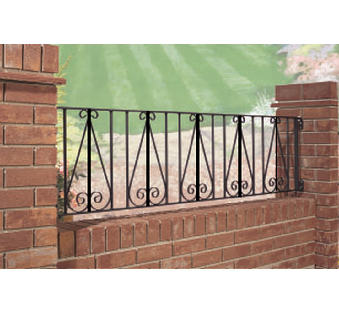 Rosalind Wheeler 183 cm x 40 cm Gartenzaun Brizendine aus Metall