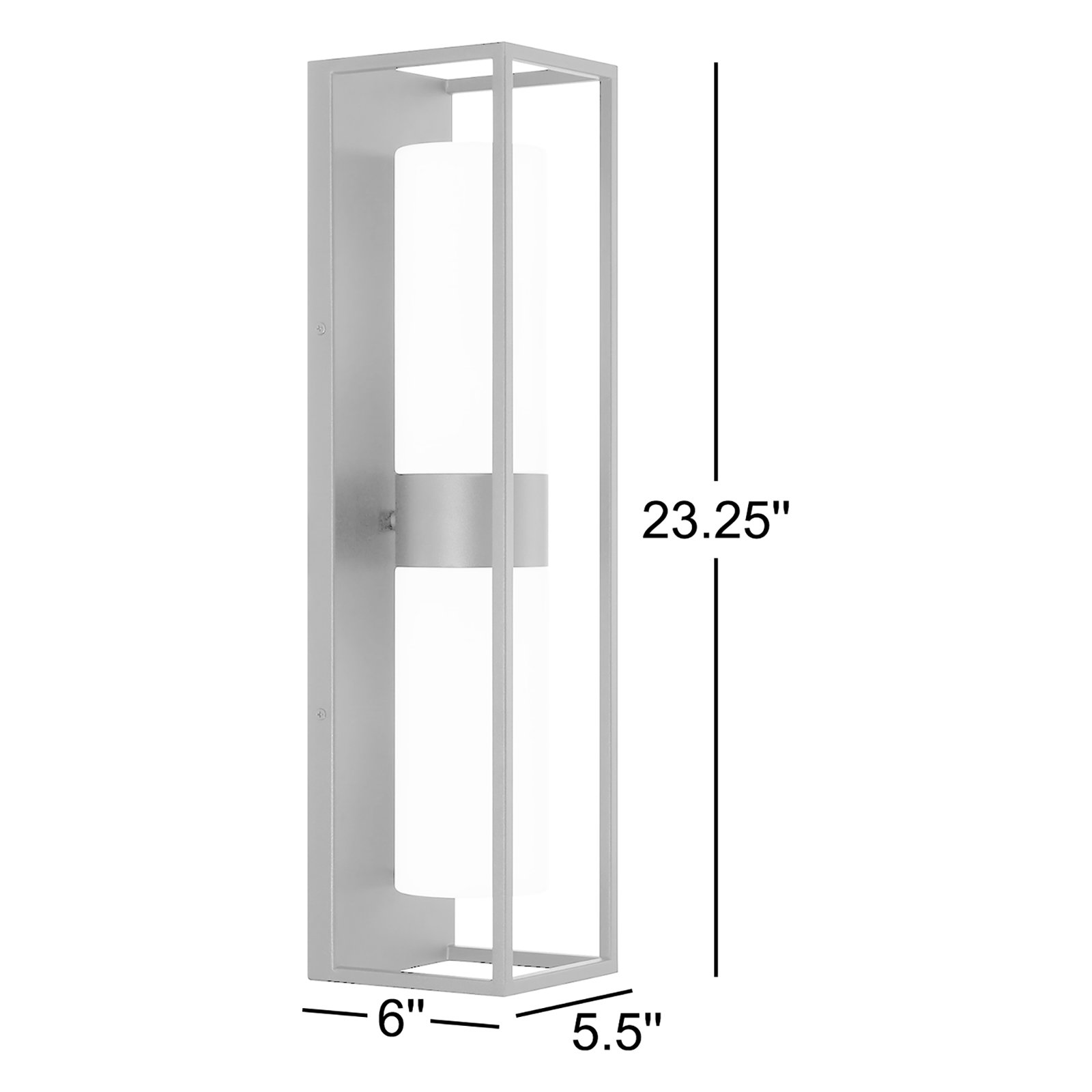 REN 2-Light Outdoor Lantern, Black