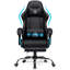 Metro Lane Adjustable Faux Leather Swiveling PC & Racing Game Chair in Black