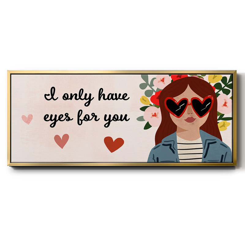 Darling Valentine Collection D- Framed Canvas