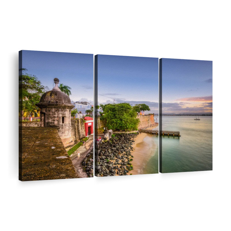«Coast Of San Juan» sur toile, H 32 po x l 50 po x P 1,25 po