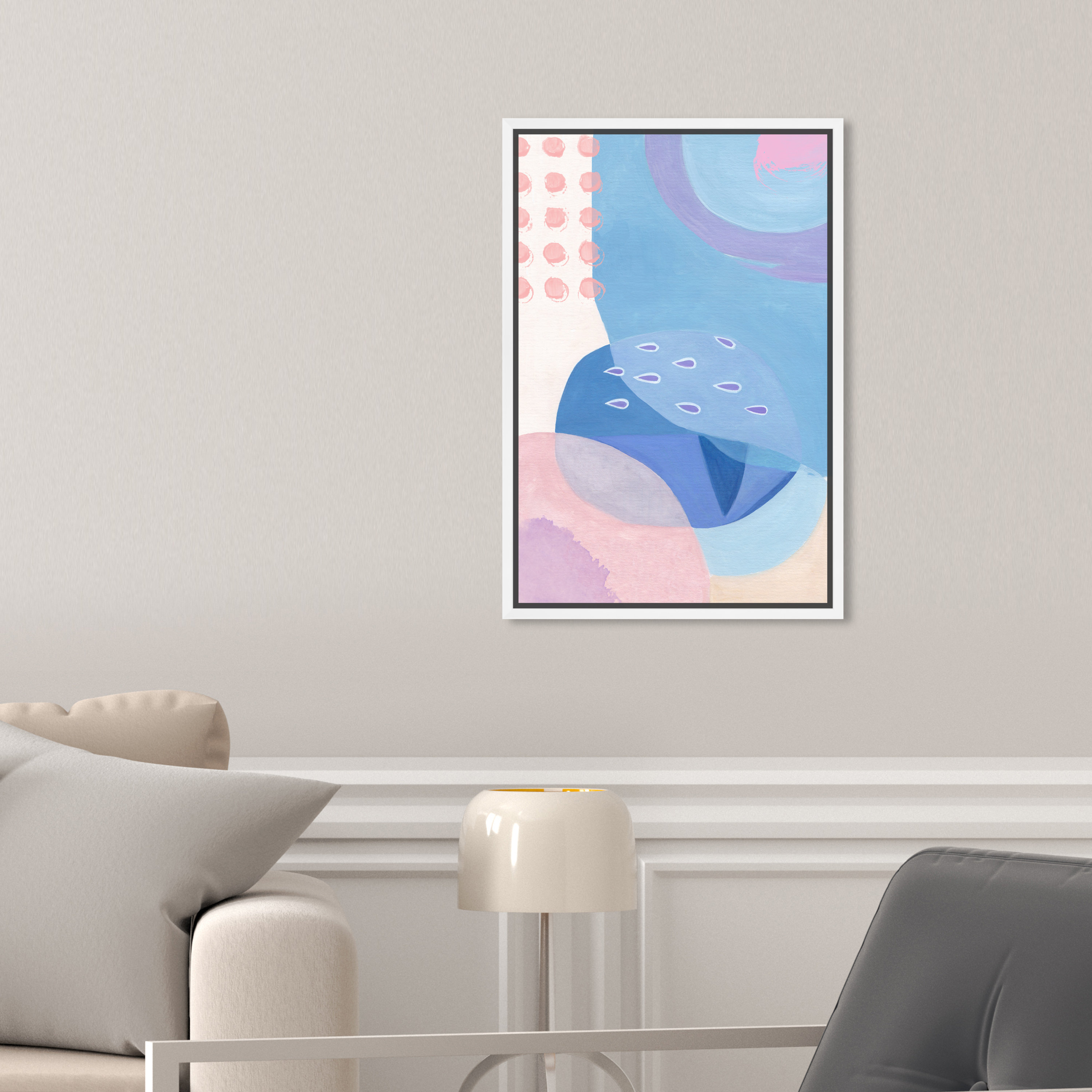 pink blue artwork