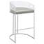 Chaise de bar rembourrée en chrome Mello (chaises de salle à manger uniquement)
