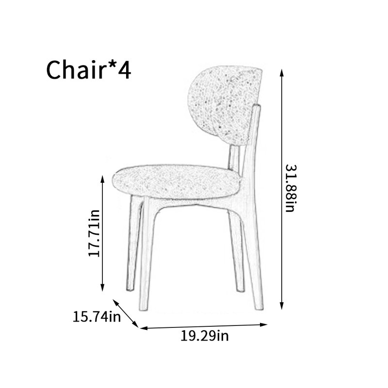 Exquisite Practical Stable Solid Wood Dining Chair