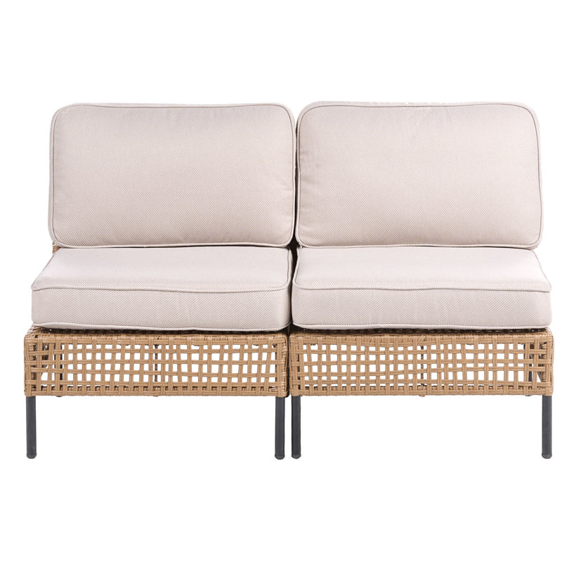 Cassaundra 130cm Wide Straight Patio Sofa