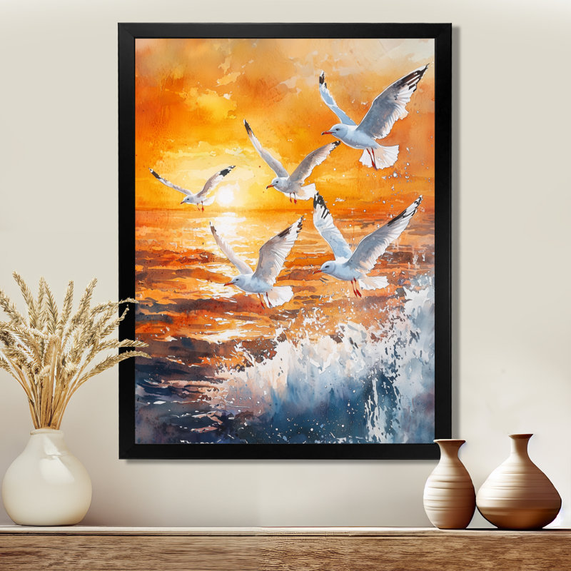 Axen - Animals Canvas Wall Art, Black, 20" H x 12" W, Single Picture Framed Print