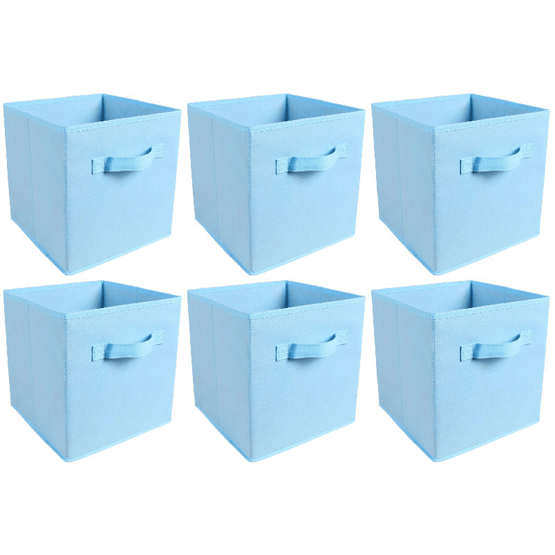 Ensemble de bacs en tissu, Bleu ciel