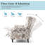 Ameiah 74 cm W Upholstered Wing Back Manual Push Back Recliner with Naihead Trims-536697365