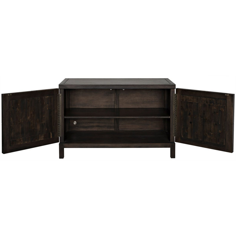 Aaran 52'' Ebony Walnut Concave Diamond Sideboard Cabinet